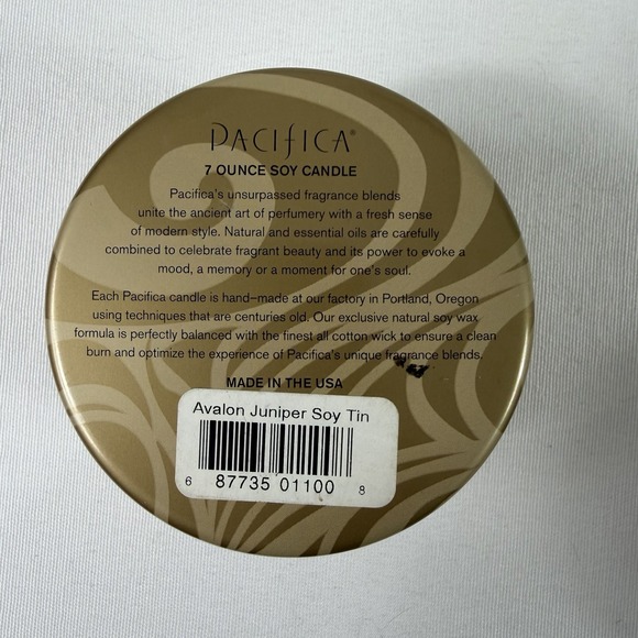 RARE Pacifica 7 oz Soy Candle Tins – Discontinued/Rare Scents – Set of 4 NEW - Picture 9 of 12